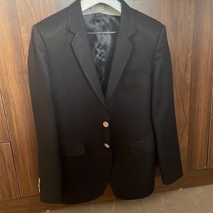 3 piece suit, black, linen
